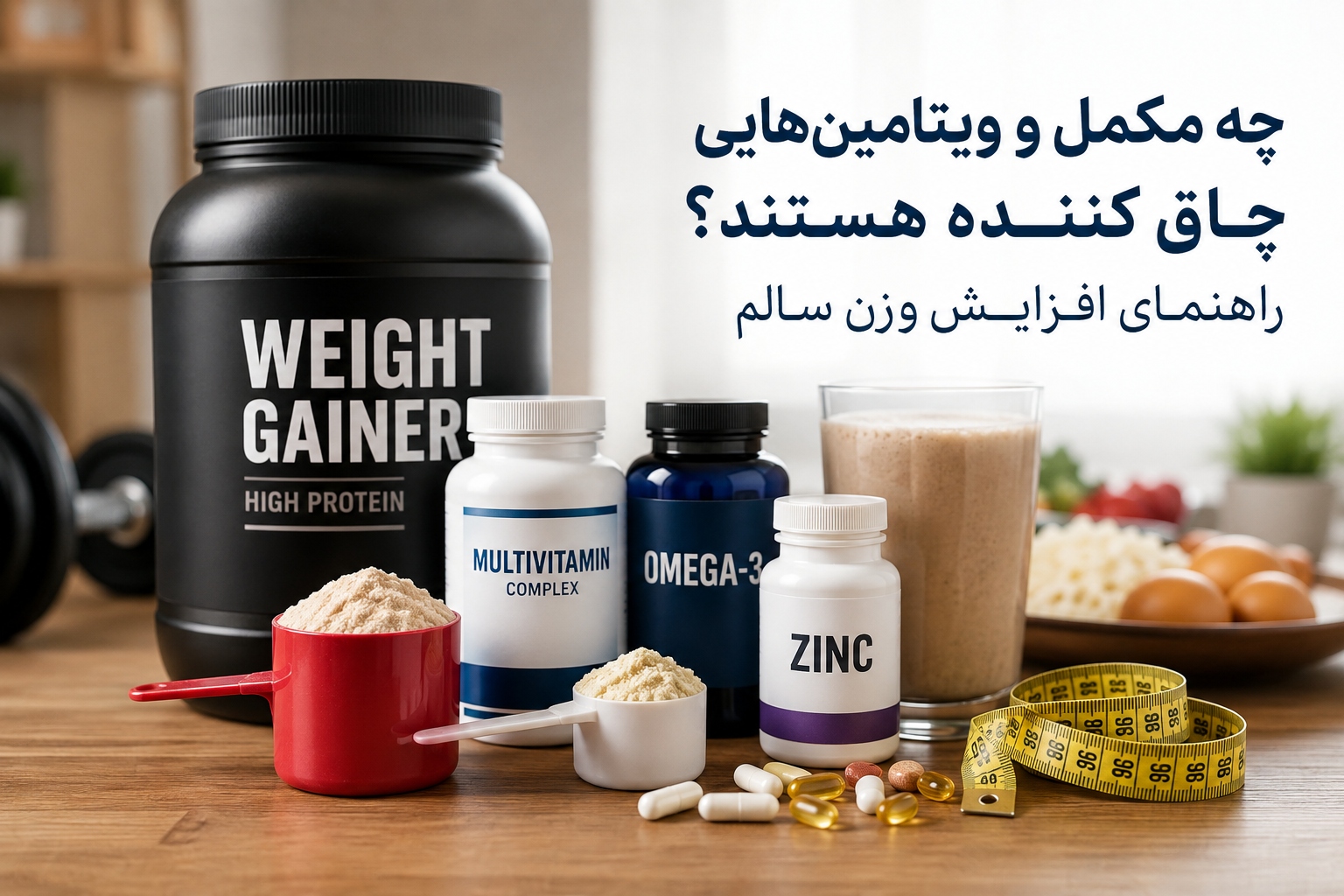 چه مکمل و ویتامین‌هایی چاق کننده هستند؟ راهنمای افزایش وزن سالم