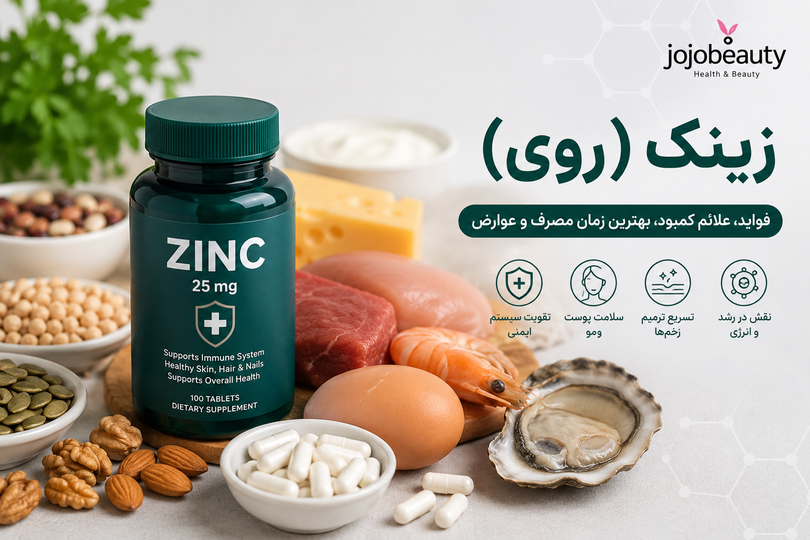 زینک (روی) چیست؟ بررسی کامل فواید، علائم کمبود، بهترین زمان مصرف و عوارض احتمالی