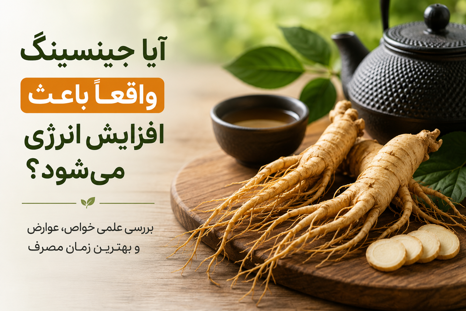 آیا جینسینگ واقعاً باعث افزایش انرژی می‌شود؟ بررسی علمی خواص، عوارض و بهترین زمان مصرف