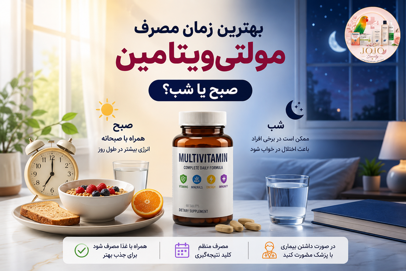 بهترین زمان مصرف مولتیویتامین؛ صبح یا شب؟ راهنمای کامل مصرف صحیح
