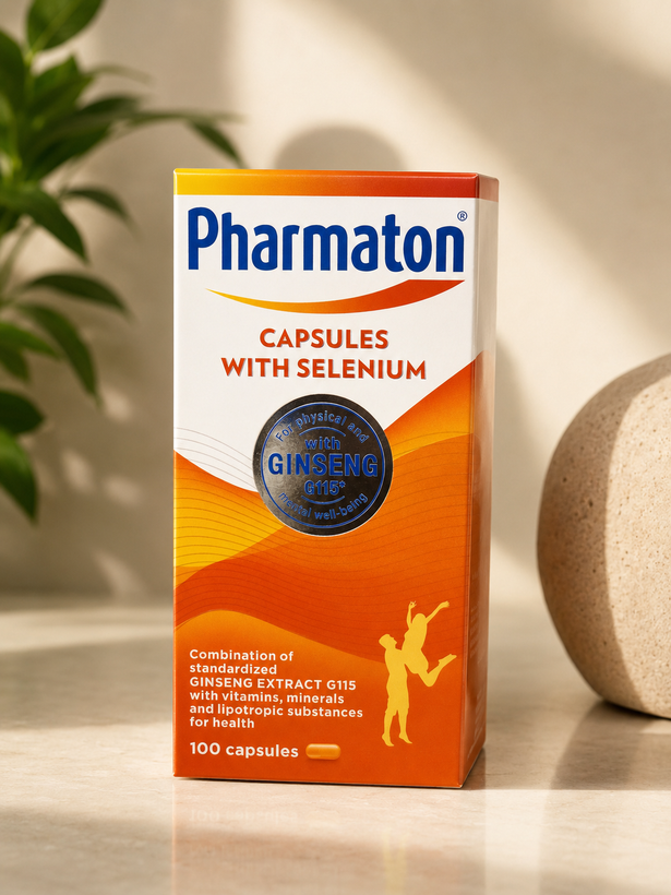 کپسول فارماتون سلنیوم و جینسینگ G115 اصل 100 عددی | Pharmaton Capsules With Selenium